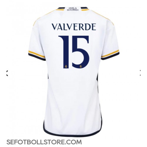 Real Madrid Federico Valverde #15 Replika Hemmatröja Dam 2023-24 Kortärmad